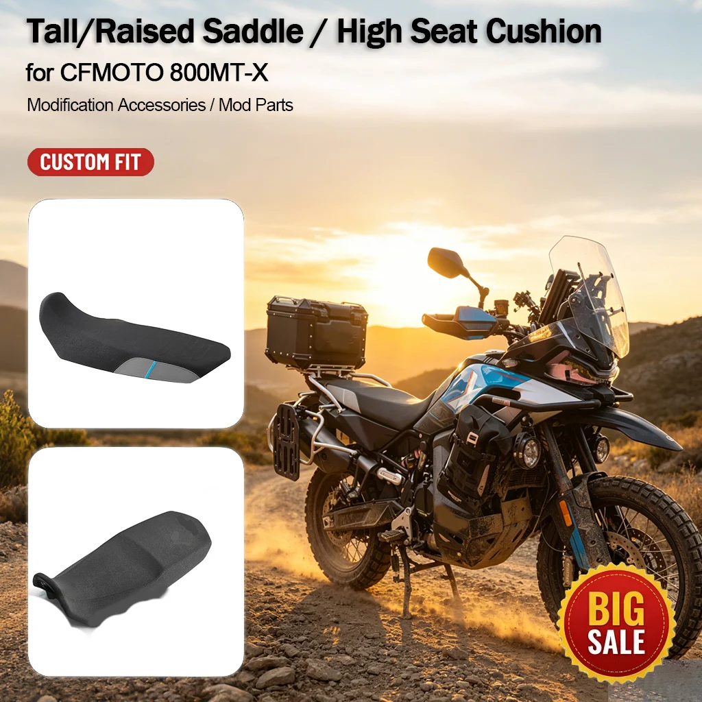Hochwertiger Touring-Sattel Komplettset Komfort-Upgrade Modifiziertes Sitzkissen für CFMOTO 800MT-X Motorrad Aftermarket-Teile