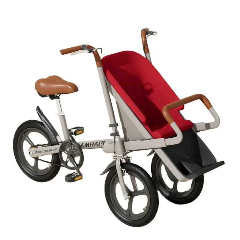 high-quality tricycle parent-child special bicycle Outdoor bicycle can sit two people