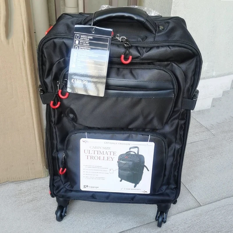 حقائب عربة متعددة الوظائف من Vnelstyle حقيبة ظهر عصرية خفيفة الوزن، حقيبة أمتعة للكاميرا SLR للرجال والنساء