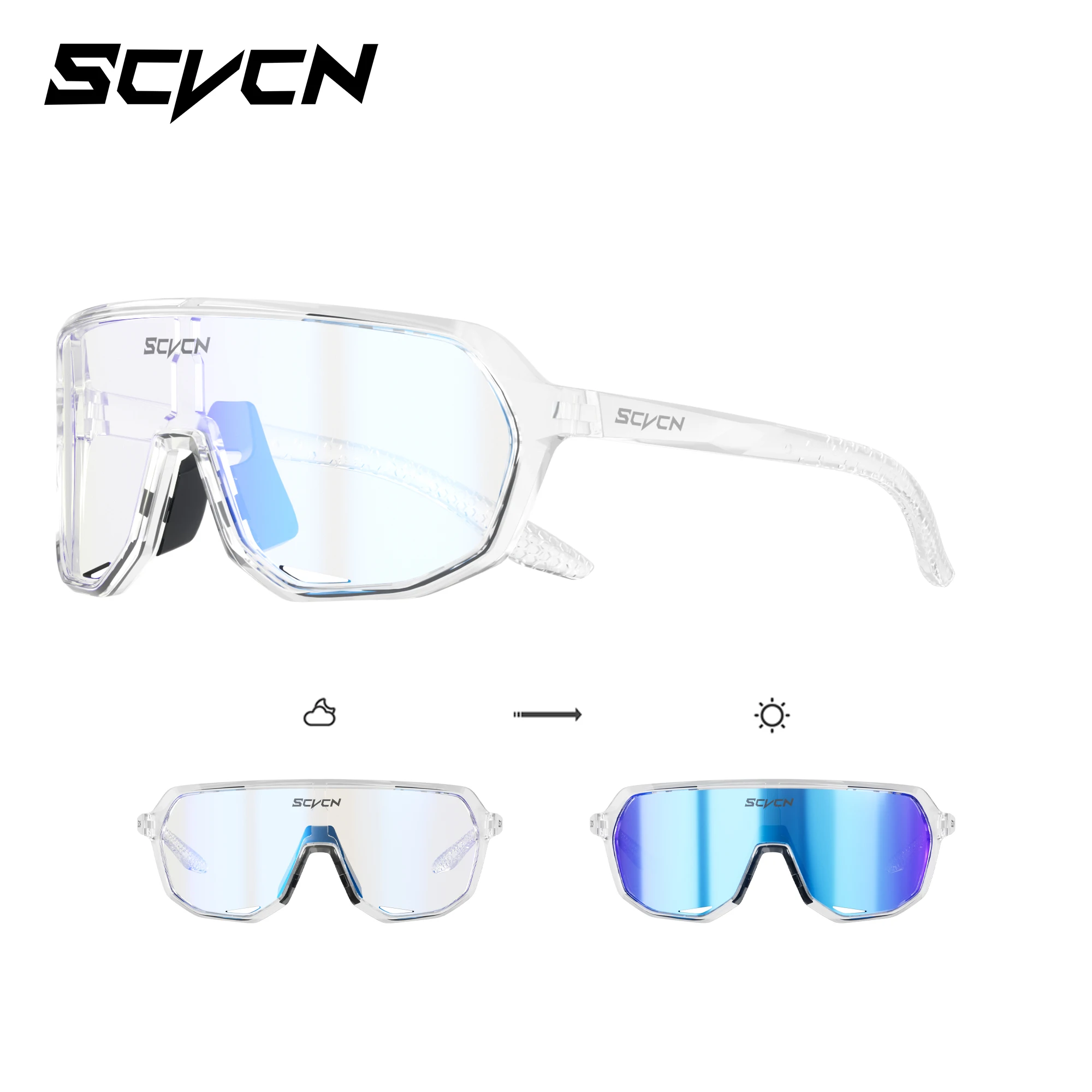 SCVCN, precio bajo, promoción, gafas de sol fotocromáticas para ciclismo, hombres y mujeres, gafas para deportes al aire libre, gafas para bicicleta de carretera, gafas para correr UV400