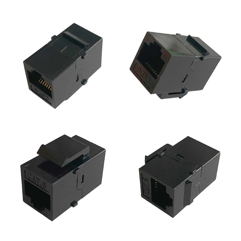 10 ชิ้น RJ45 Connector Cat6 Cat5e ตรงผ่านอะแดปเตอร์เครือข่าย Ethernet Dropsale