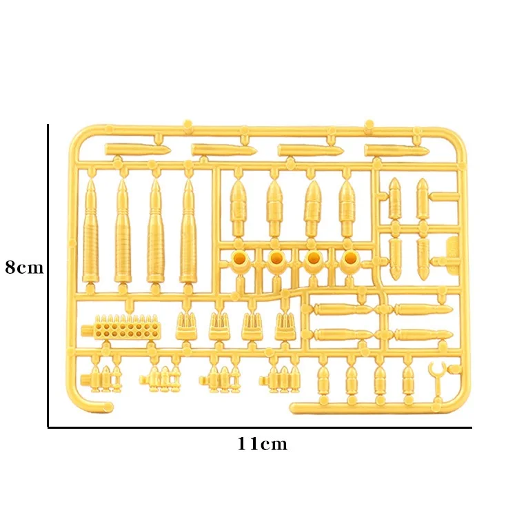 MOC – boîte à armes militaire WW2, Mini figurines d'action de soldat, accessoires, pièces, blocs de construction, jouets en briques