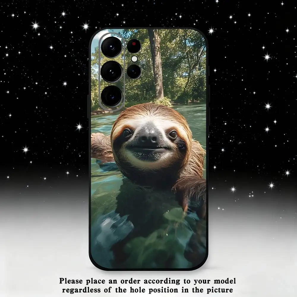 حافظة هاتف على شكل حيوان لطيف لهاتف سامسونج S 25,24,23,22,30,21,10,9,Ultra,Plus,Lite,FE,4,5G حافظة ناعمة سوداء