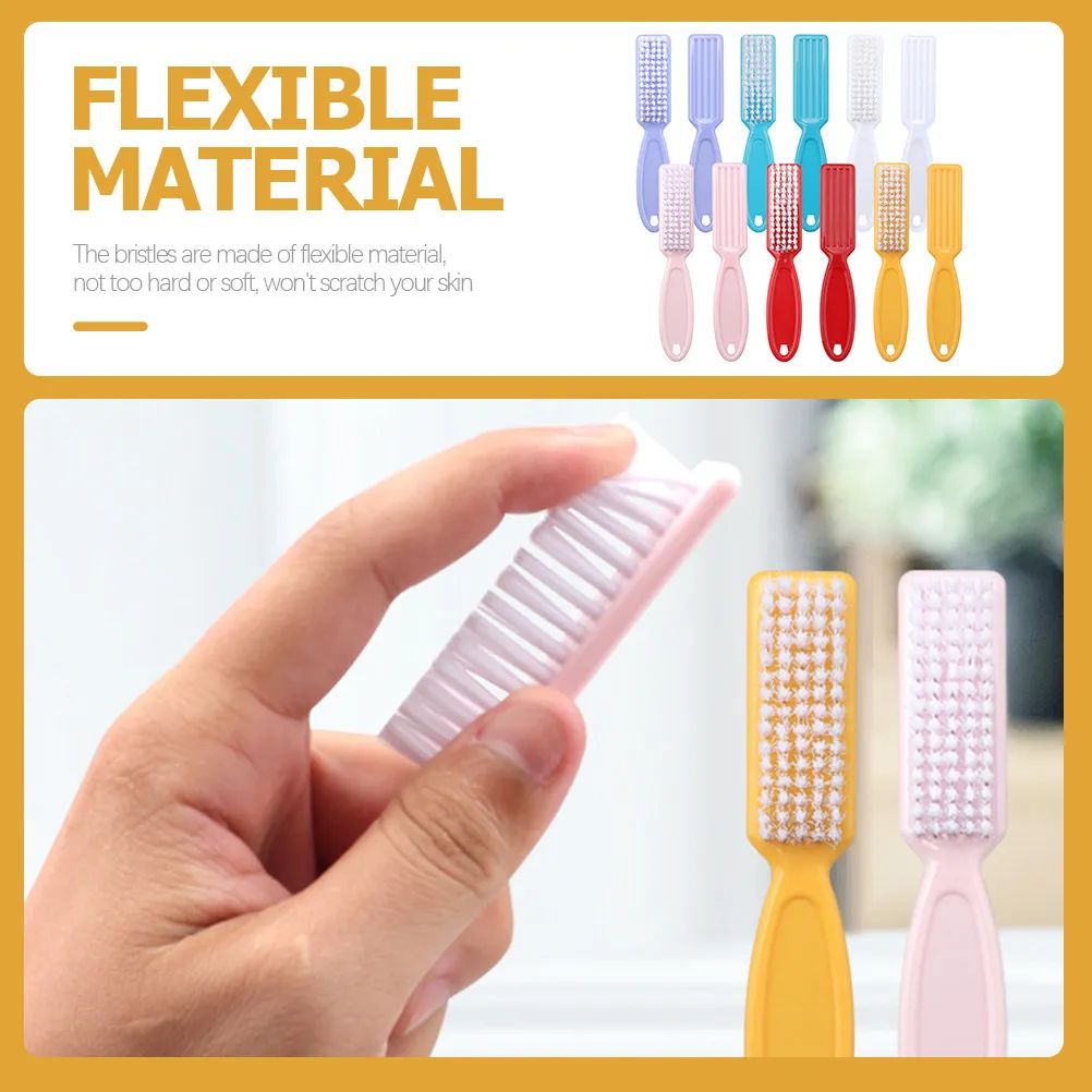 

Набор из 24 щеток для ногтей с гибкой ручкой и щетиной, для чистки ногтей, маникюра, а также для использования на кухне и в ванной