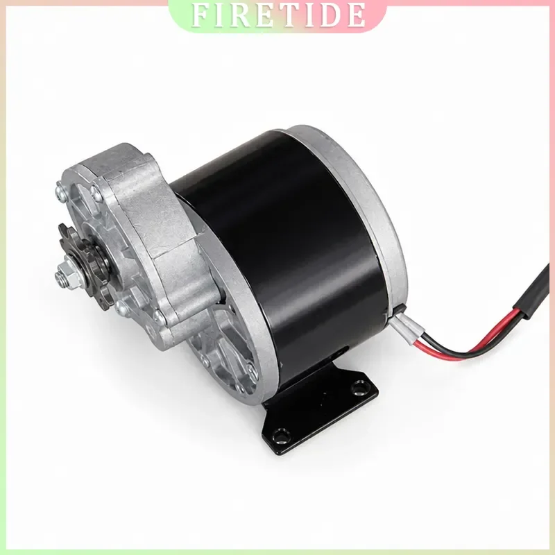 350W DC Gear Brush Motor 12V 24V for Electric Tricycle Hand Generator High Torque Low Speed Electric Motor for Mobile Phone