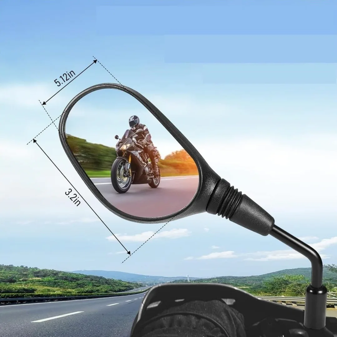 Espelho retrovisor universal para motocicletas e veículos elétricos, espelho retrovisor para ATV.