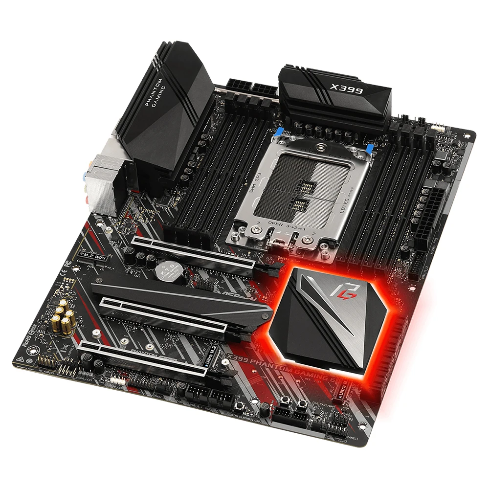 ASROCK Brand New AMD X399 Motherboard Support TR4 Socket Ryzen Threadripper Series CPU TR 2950X TR 1950X DDR4 3400+ MHz NVME M.2