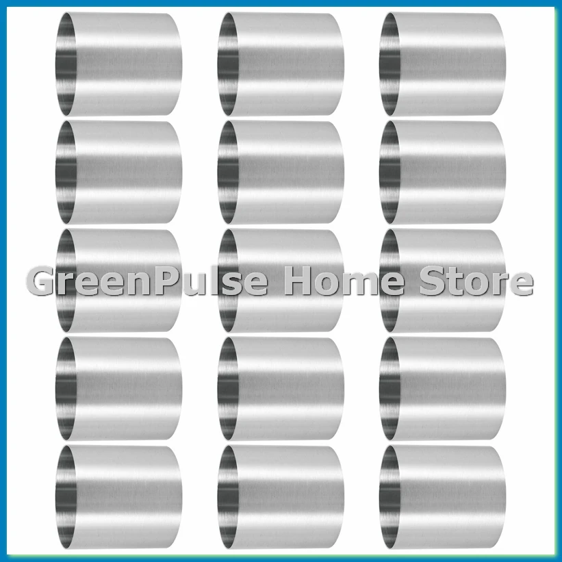 15 Pieces Stainless Steel Mousse Rings Round Biscuit Cutter Cake Mold Kitchen Baking Pastry Tool for Tart,Fondant,Etc-A55K