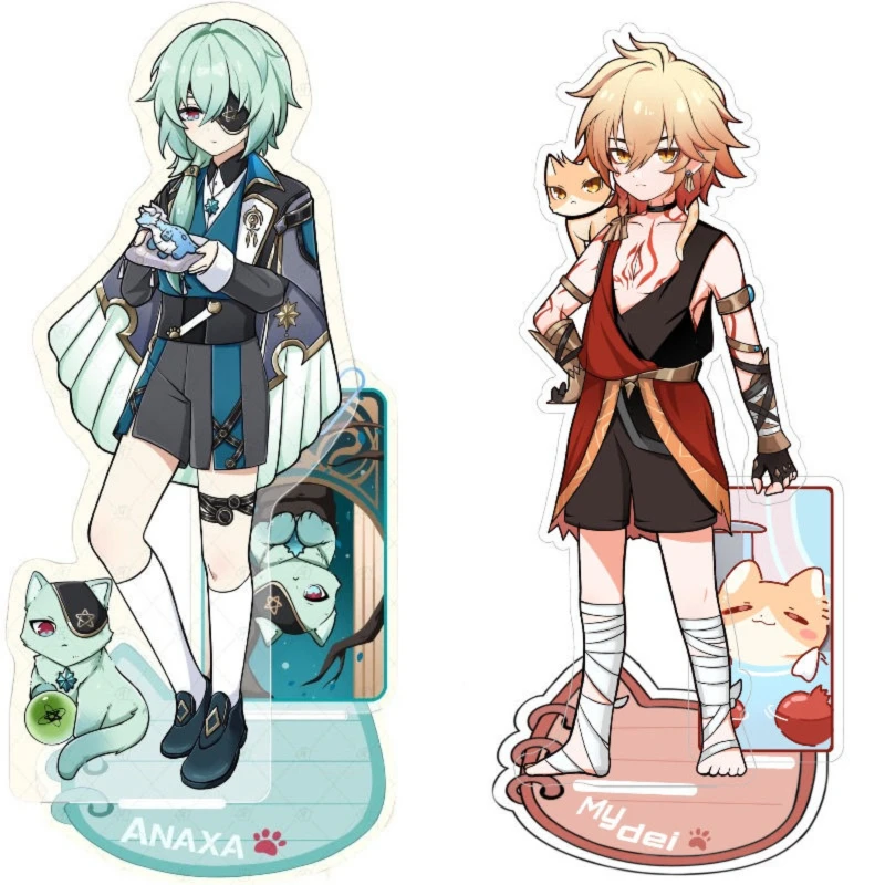 Set Decorazione Honkai Star Rail Mydei &ndash; Portachiavi E Badge In Acrilico, 4 Pezzi, Merch Ufficiale