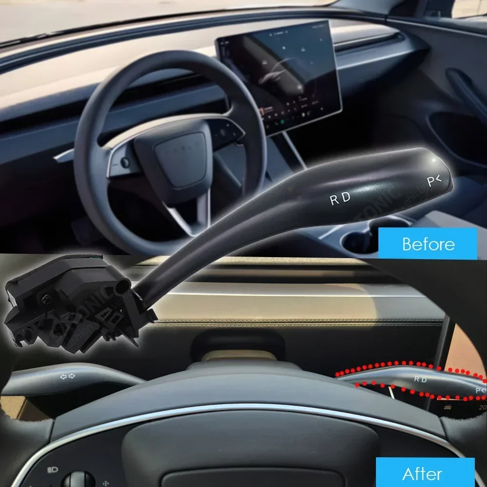 Smart Gear Stalk For Tesla Model Y Juniper 2026 Physical Drive Selector Stalk Shift Lever Retrofit Kit D/P/R Gearshift New