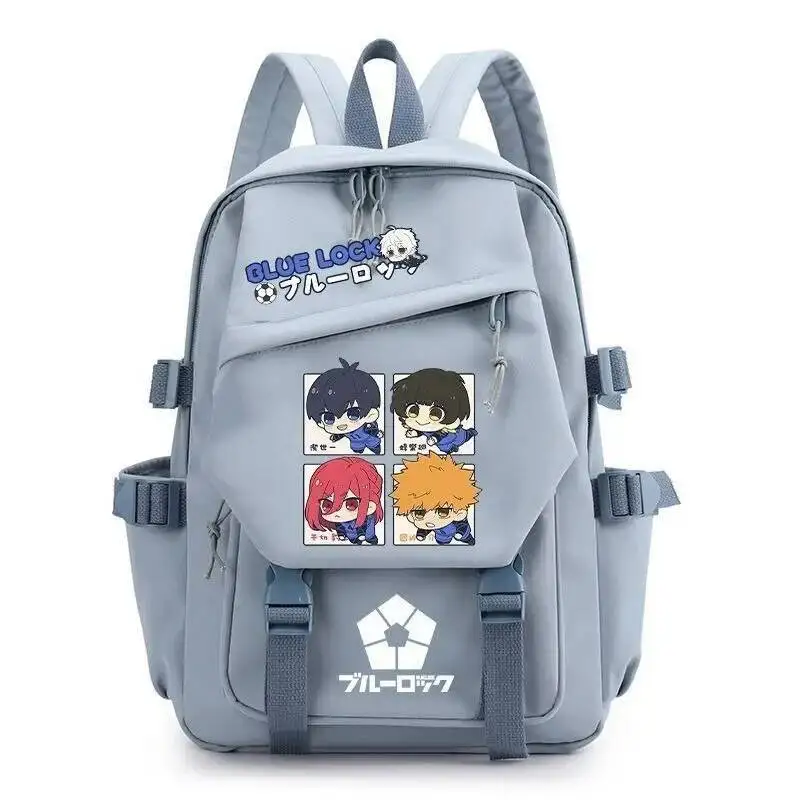 Juego de Anime negro verde rosa blanco azul cerradura estudiantes adolescentes Mochilas escolares Mochilas de gran capacidad para