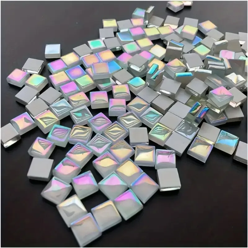 

100 шт. красочная металлическая глянцевая мозаика DIY материал частицы ручной росписи материал подходит для творческого украшения головоломка