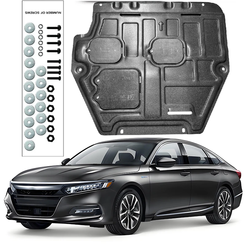 

Защита от брызг под двигателем, грязевой щит, крыло, крыло, брызговик, протектор для Honda ACCORD 2018-2020 10H 1,5 T, Черный Автомобильный