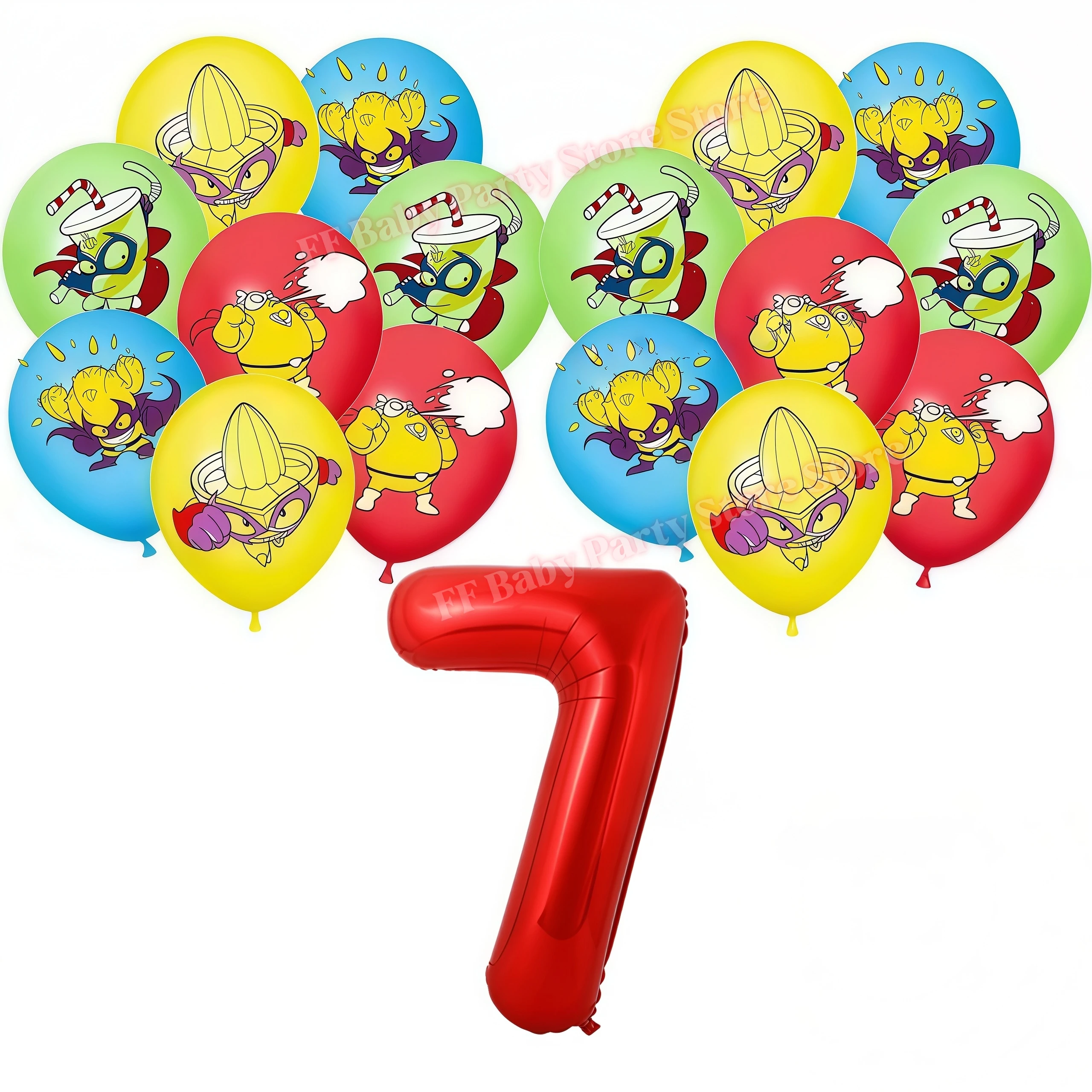 Superthings Geburtstagsparty-Dekoration Superzings Spielballons Tortendekoration Hintergrund Babyparty-Event-Zubehör Kindergeschenke – Detail 14