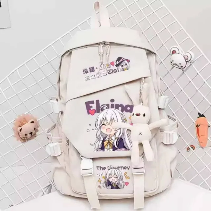 

Anime The Journey Of Elaina Schoolbag Backpack High-Capacity Shoulder Bag Cosplay Travel Student Teenager Gift B1775 Anime