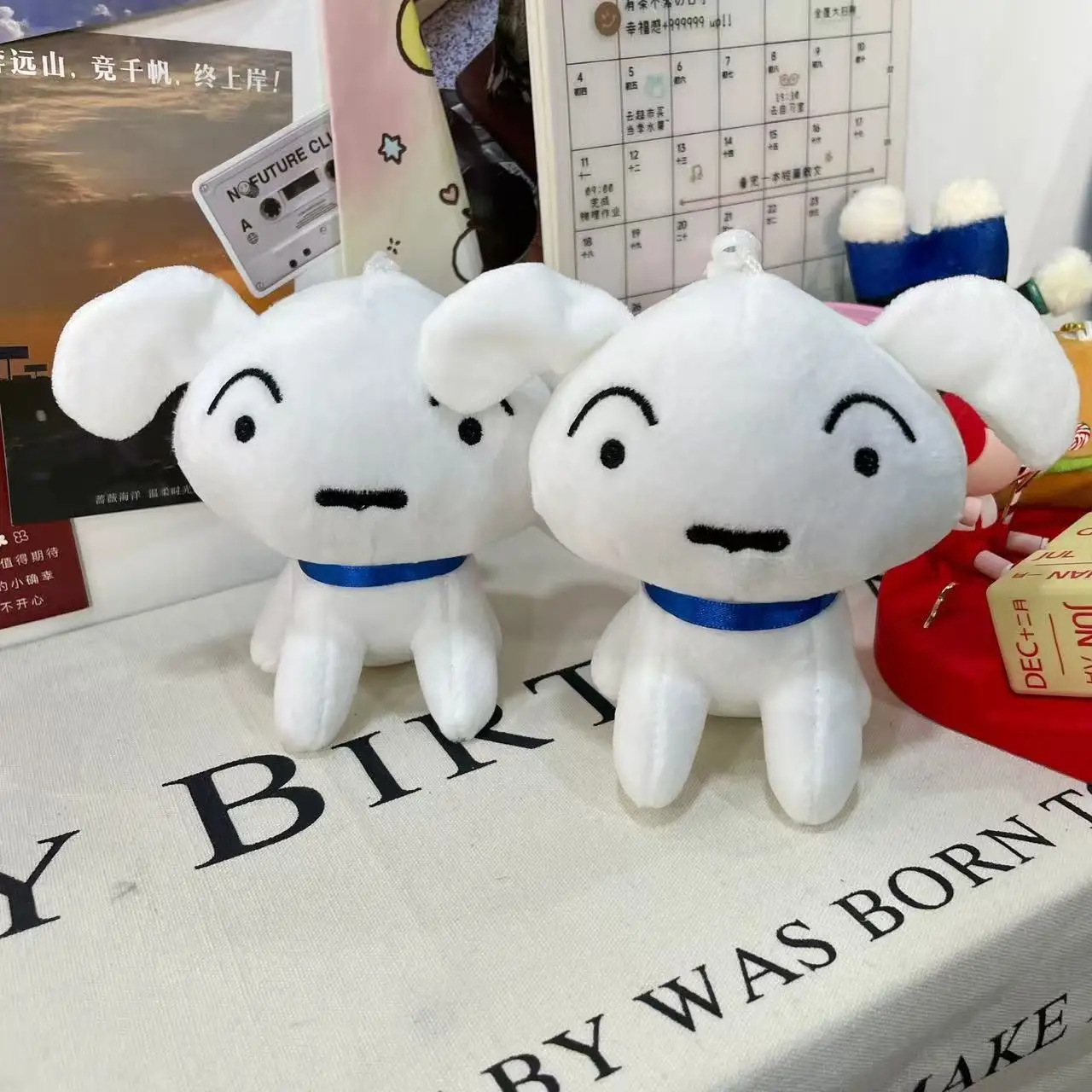 

Карандаш, маленький новый плюшевый кулон, японская маленькая белая собака, мультяшная игрушка, рюкзак, сумка, брелок