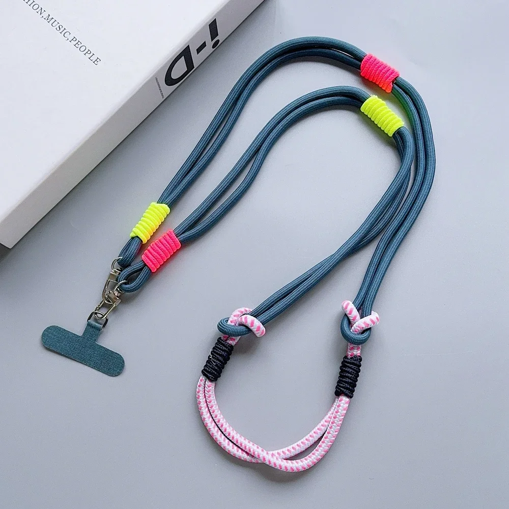 Korea Universal Adjustable Phone Lanyard Strap Mobile Phone Hanging Rope Neck Straps Anti-lost Lanyards Cell Phone Accessories