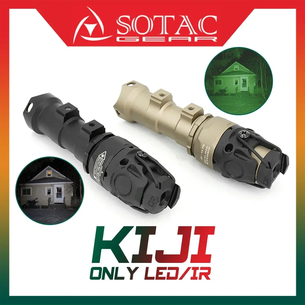 

Sotac IR LED Weapon Light Flashlight, IR Illumination, 1350 Lumens, White, KIJI, BEM K1