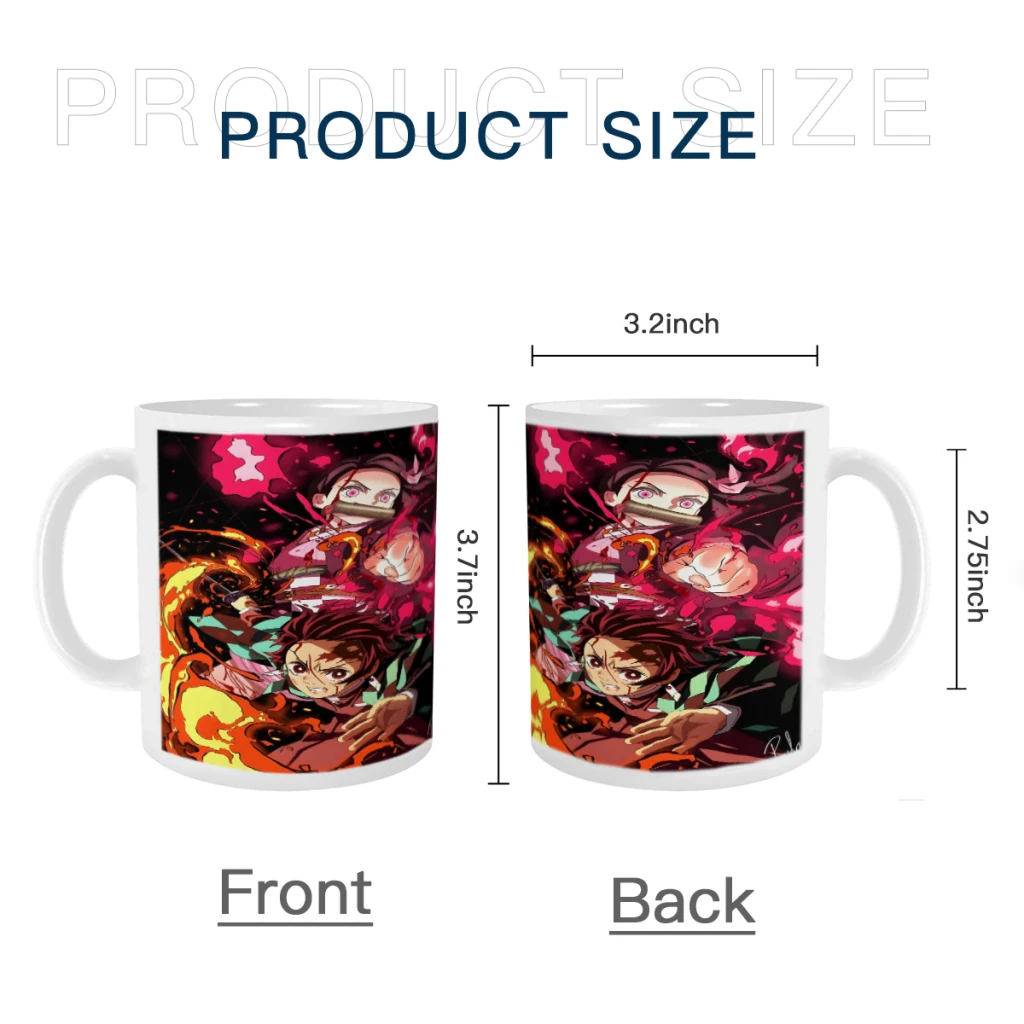 Anime Demon Slayer Blade Ceramics Coffee Mug Cute Gamer Birthday Gift Back To School Mug