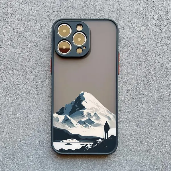 Nebelgebirge-Landschaft Handyhülle für iPhone 15 14 12 13 Mini 16 Plus 17 16 11 Pro Max X XS XR Stoßfeste Rückseite Schutzhülle – Detail 3
