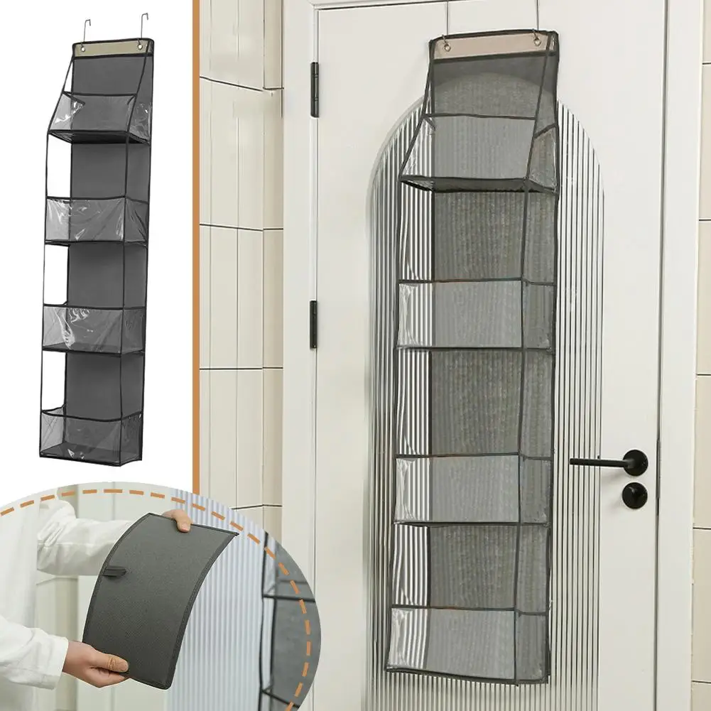 Storage Hanging Bag Behind the Door for Storing Cosmetics Clothes Hats Shoes  Bedroom Dorm Storage Hanger Rack Doll Organizer view 5