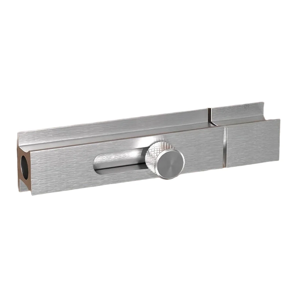 Sliding Door Latch No Drill Installation Aluminum Alloy Security Lock for Bedroom Bathroom Cabinet 9.5 x 2.4 x 1.6 cm
