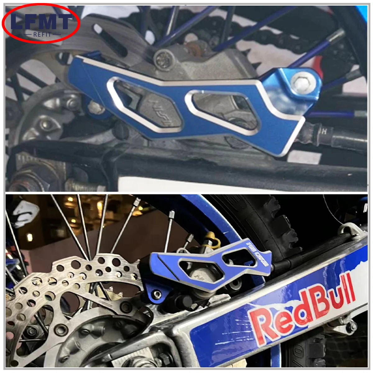 For Yamaha YZ125 YZ250 YZ250F YZ450F WR250F WR450F YZ WR 250F 450F 2006 2007-2023 Motorcycle Rear Brake Caliper Guard Protector