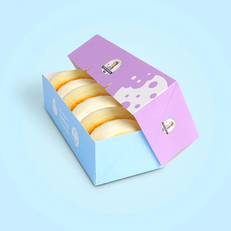 Caixa de papel, adequado para embalagens de alimentos, donuts, padaria, produtos personalizados, logotipo personalizado impresso, tirar