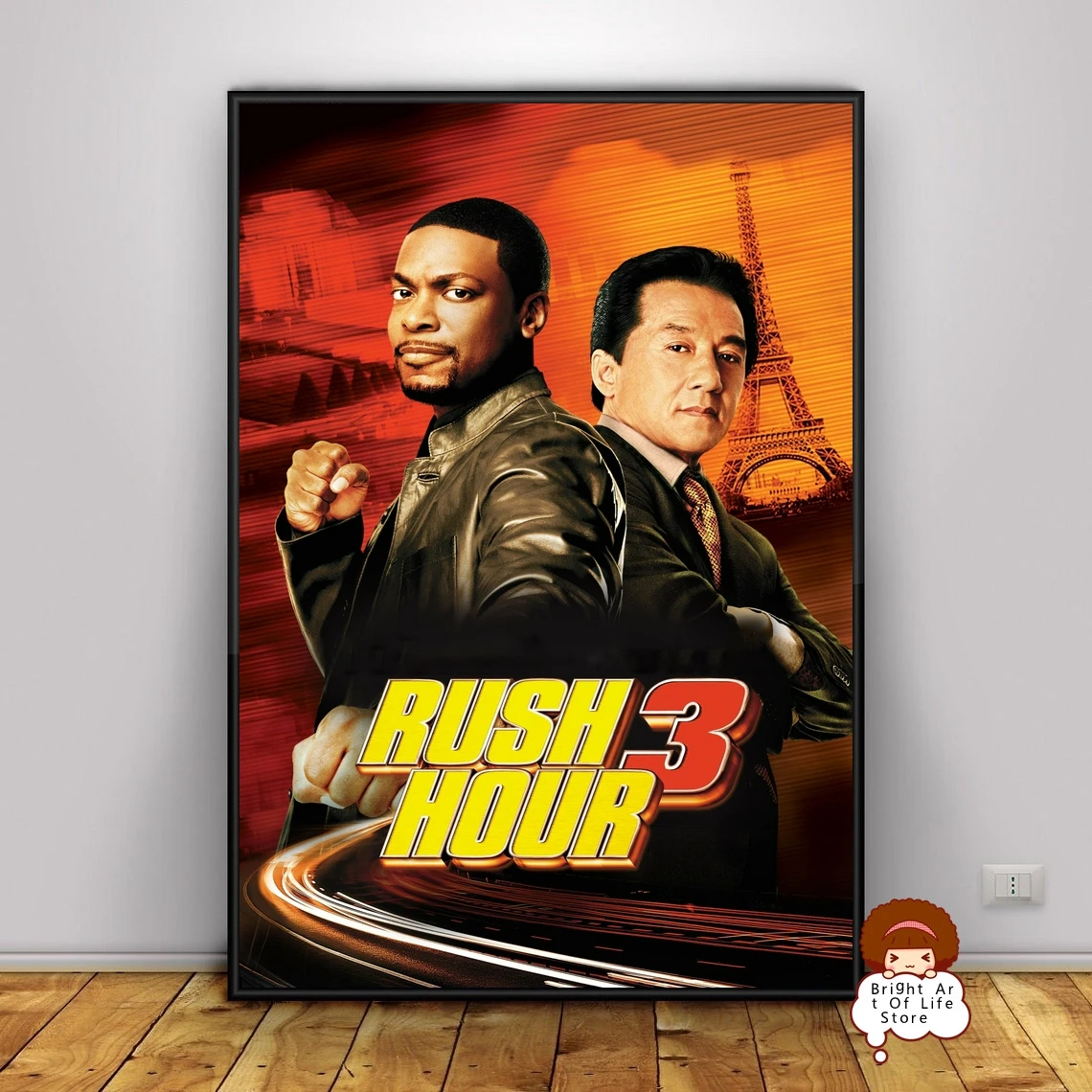 Rush Hour 3 Movie Poster Cover Photo Print Canvas Wall Art Home Decor (Unframed)