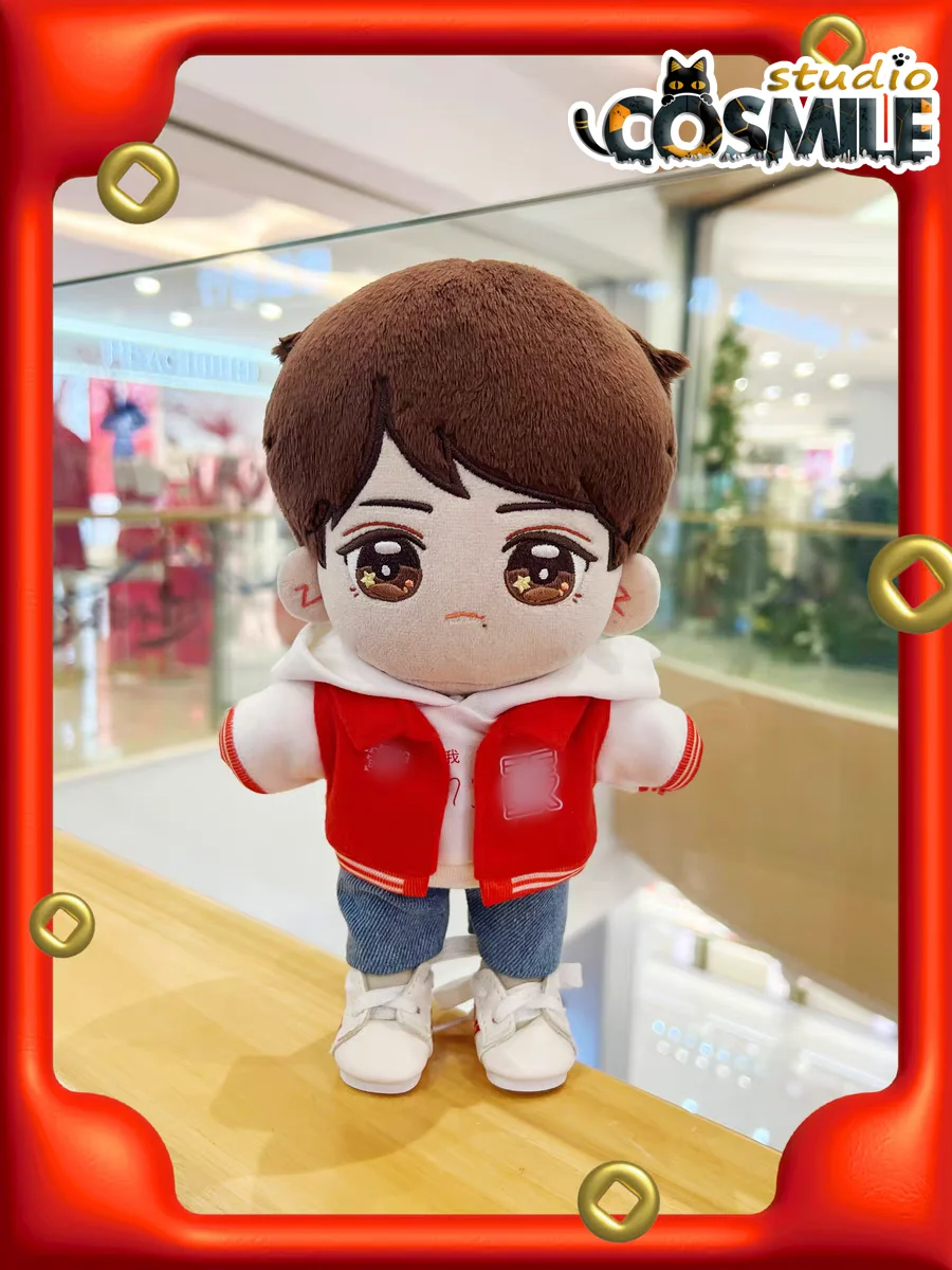 

The Untamed Star Idol Xiao Zhan, красная повседневная модная бейсбольная форма 10 см, 15 см, 20 см, плюшевые аксессуары для кукол, одежда для кукол YB