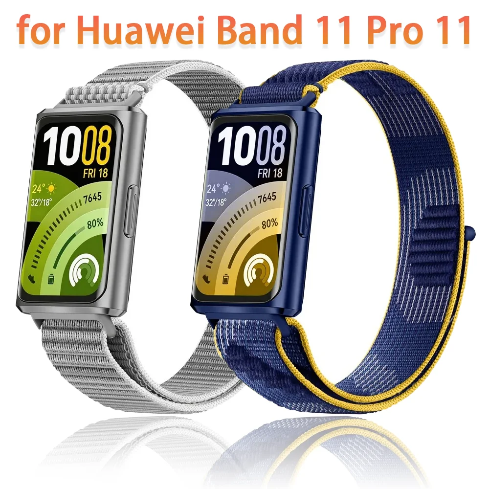 Original Nylon-Schlaufenarmband für Huawei Band 11 Pro, atmungsaktives Sportarmband für Huawei Band 11, austauschbares Armbandzubehör