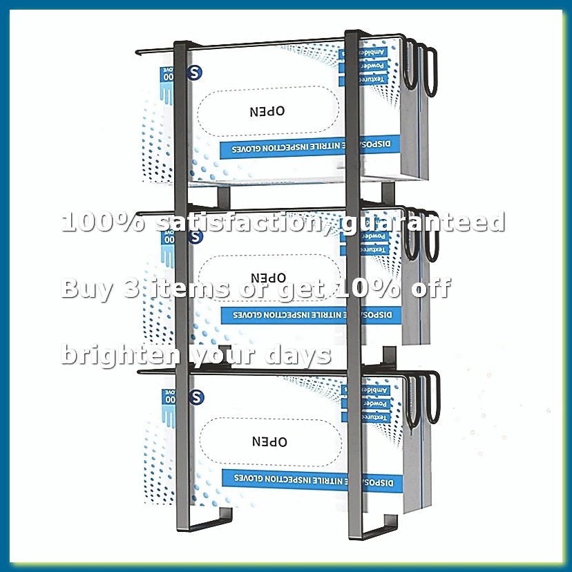 Wall Mount Glove Holder Dispenser for Disposable Latex Gloves Triple Rubber Box Holder for Lab