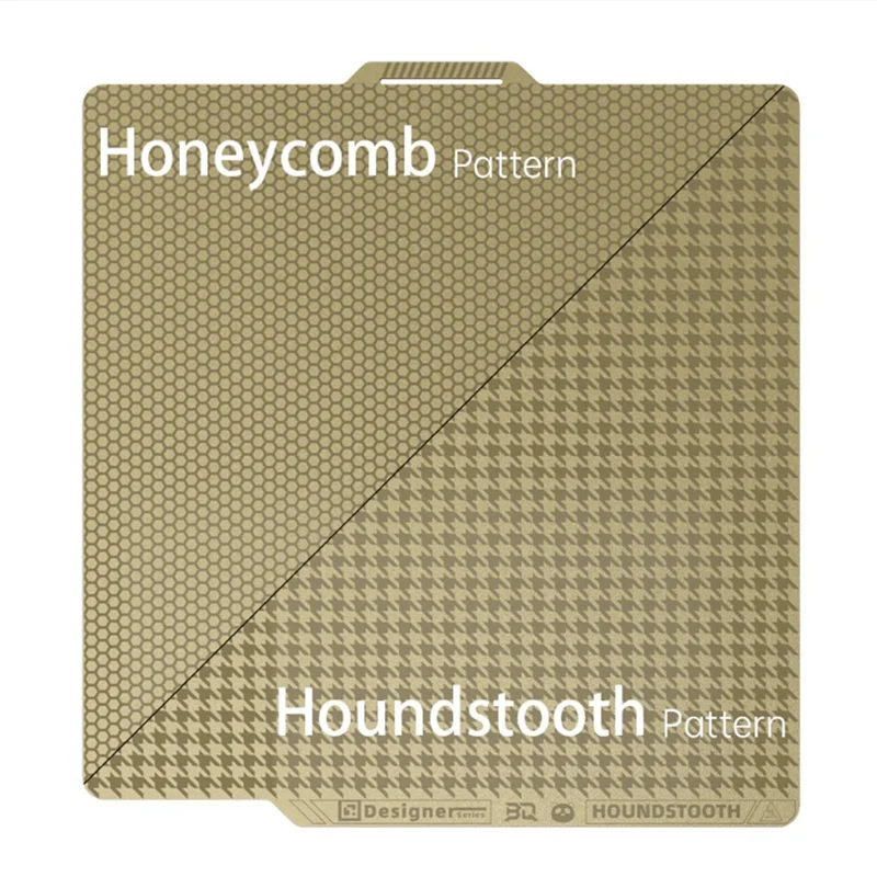 AU61-BIQU Panda Buildplate Designer Series Dual-Textured 3D Printing Build Plate Honeycomb & Houndstooth For Bambu X1/P1/A1 Prin - Image 6