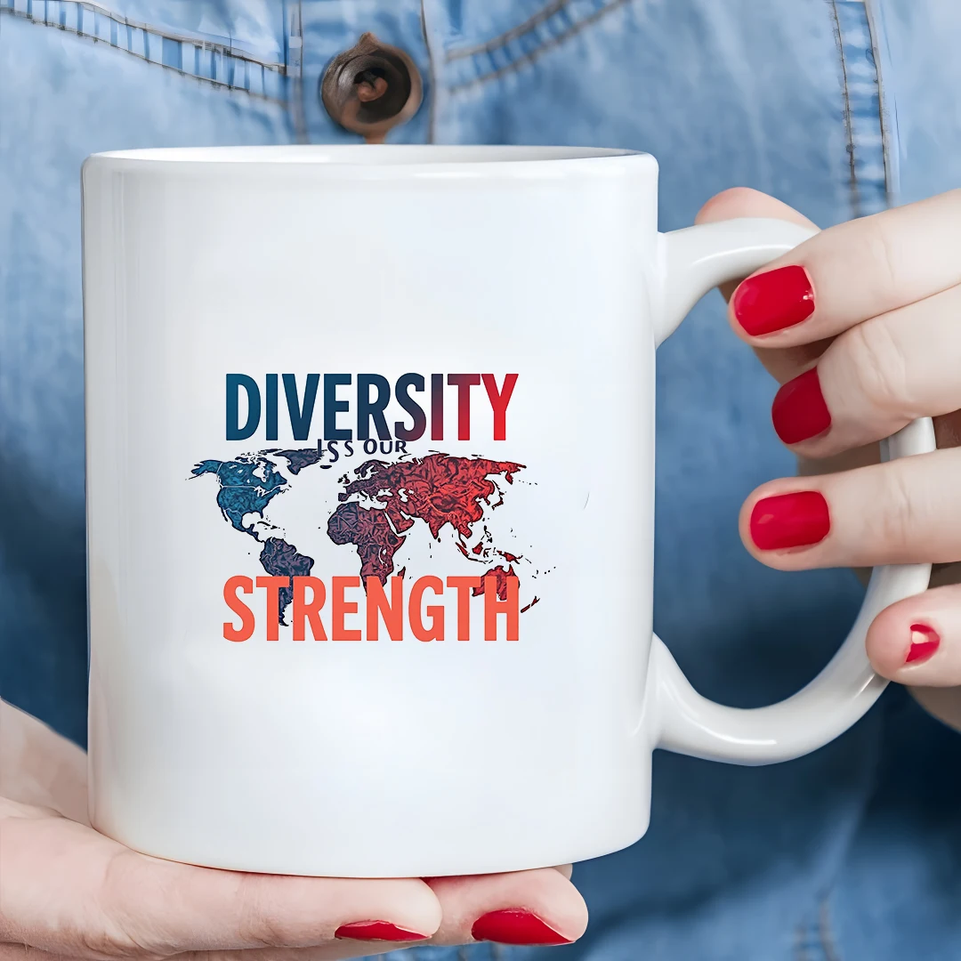 

11oz Cup + World Map Pattern + Kids Cold & Hot Beverage Cup Christmas Gift for Family Office Diverse Power