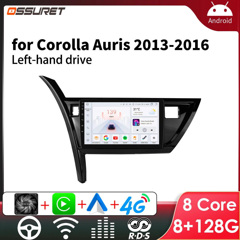 Car Radio Android Multimedia for Toyota Corolla Auris 2013-2016 Android Auto CarPlay Stereo 7862 Intelligent Screen Audio Player