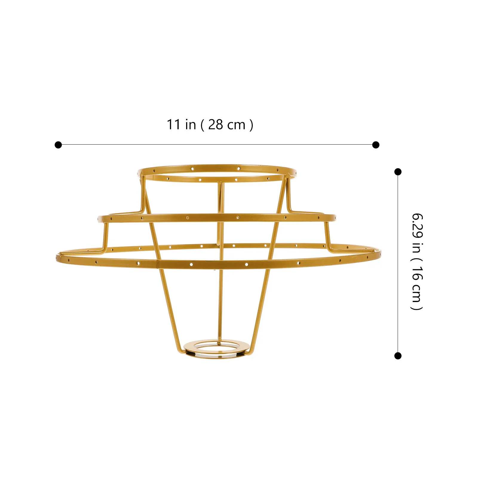 3-Layer Metal Ring Lampshade Frame Support High Temperature Paint Coating Rust Proof Wire Lamp Shade Ring Fit for DIY Wall Desk