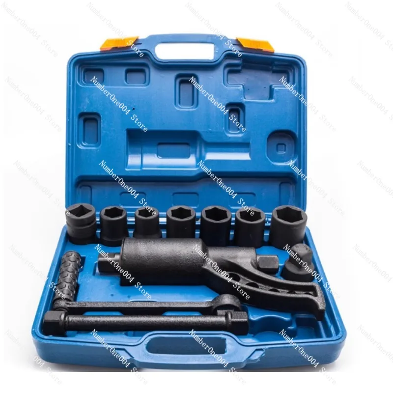 

Truck Heavy Duty Tire Labor-saving Wrench with 8 Sleeves Booster Car Tire Wrench Torque Wrench Disassembly and Assembly Tool
