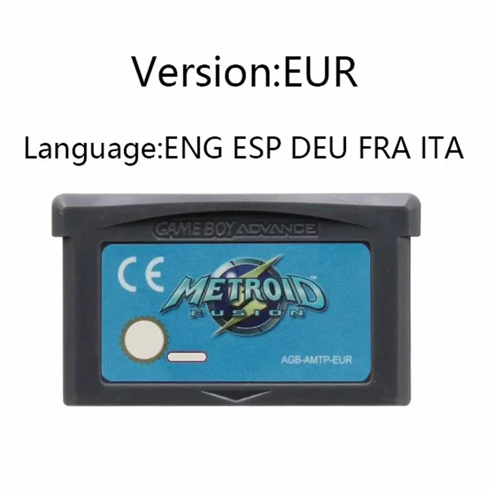 Brand New 32-bit Video Game Cartridge Console Card  Metroid Series GBA Game Fusion Zero Mission for GBA/NDS/USA/EUR Version