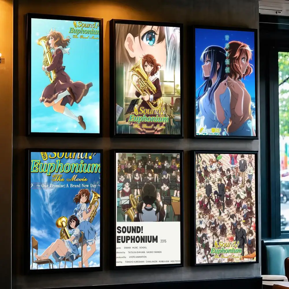 anime S-Sound Euphonium-M Poster Minimalist Wall Sticker for Cafe Office Bar Home Decor and Gift