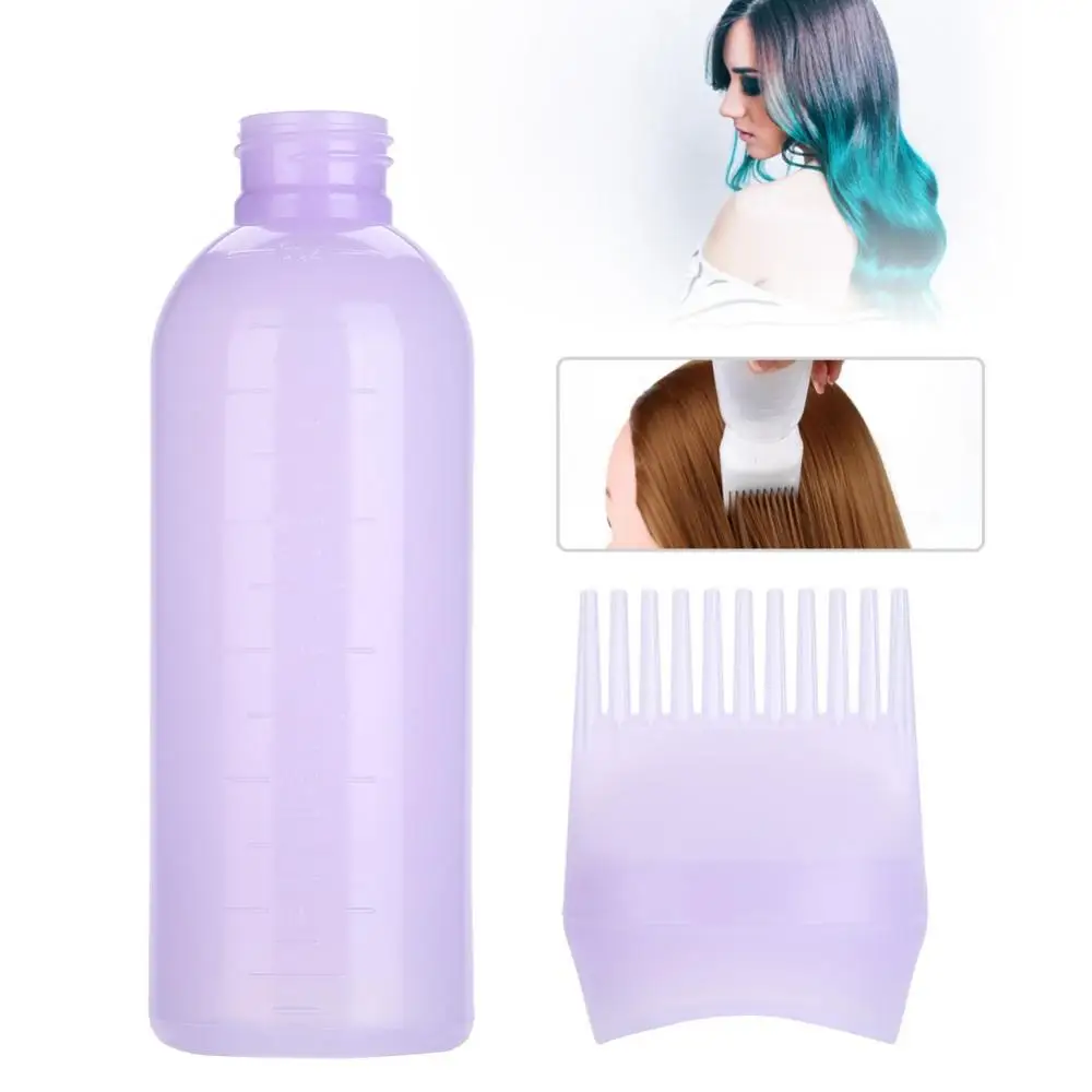 Refillable Hair Dye Bottle, Pente aplicador, Multicolor Plastic, Dispensing Salon Oil, Coloração de cabelo, Cabeleireiro Styling Tool, 120ml