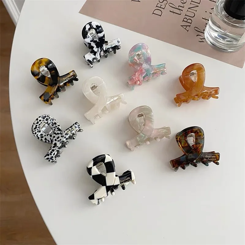 1PC Acetat Scratch Clip Kleine Halbe Krawatte Haar Clip Frauen Haar Volumen Weniger Erweiterte Gefühl Shark Clip Hinterkopf haarnadel – Detail 12