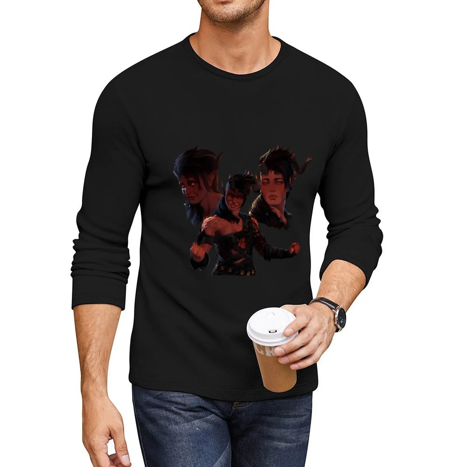 Karlach Karlach Karlach تي شيرت طويل تي شيرت رجل التجفيف السريع تي شيرت التجفيف السريع تي شيرت الأولاد تي شيرت الرجال الملابس