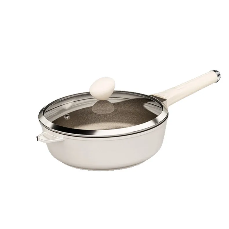 

PYH strictly selects titanium ceramic red dot temperature control non-stick pans household electromagnetic gas