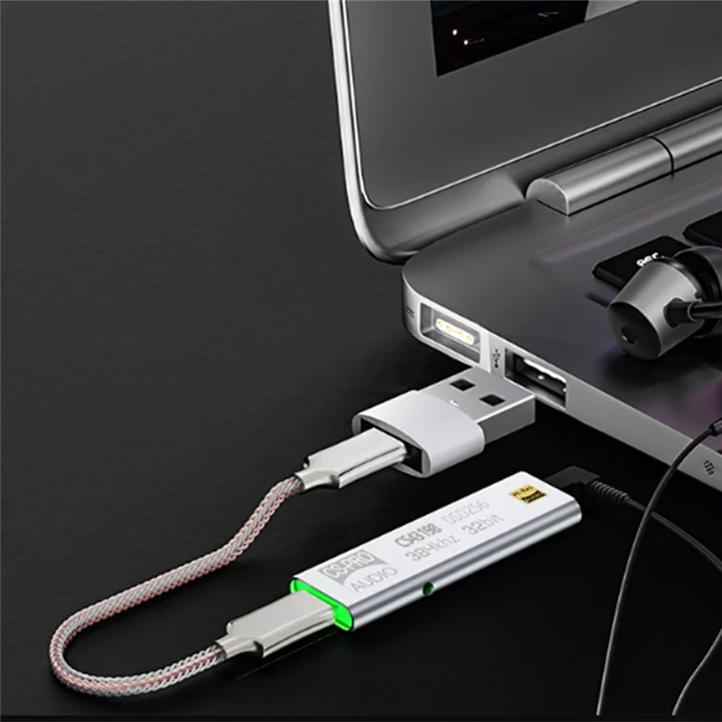 

M13K-Hifi Audio Amp USB C To 3.5Mm Headphone Amplifier DAC CS43198 Dongle 384Khz DSD256 Decoding Type-C Adapter