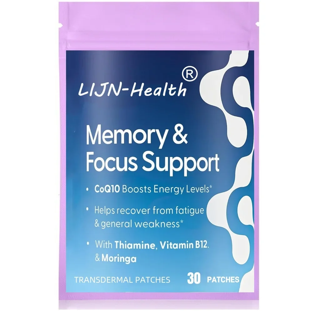 

30 Patches Memory & Focus Transdermal Patches with Thiamine Vitamin B12 for Women & Men Energy & Focus