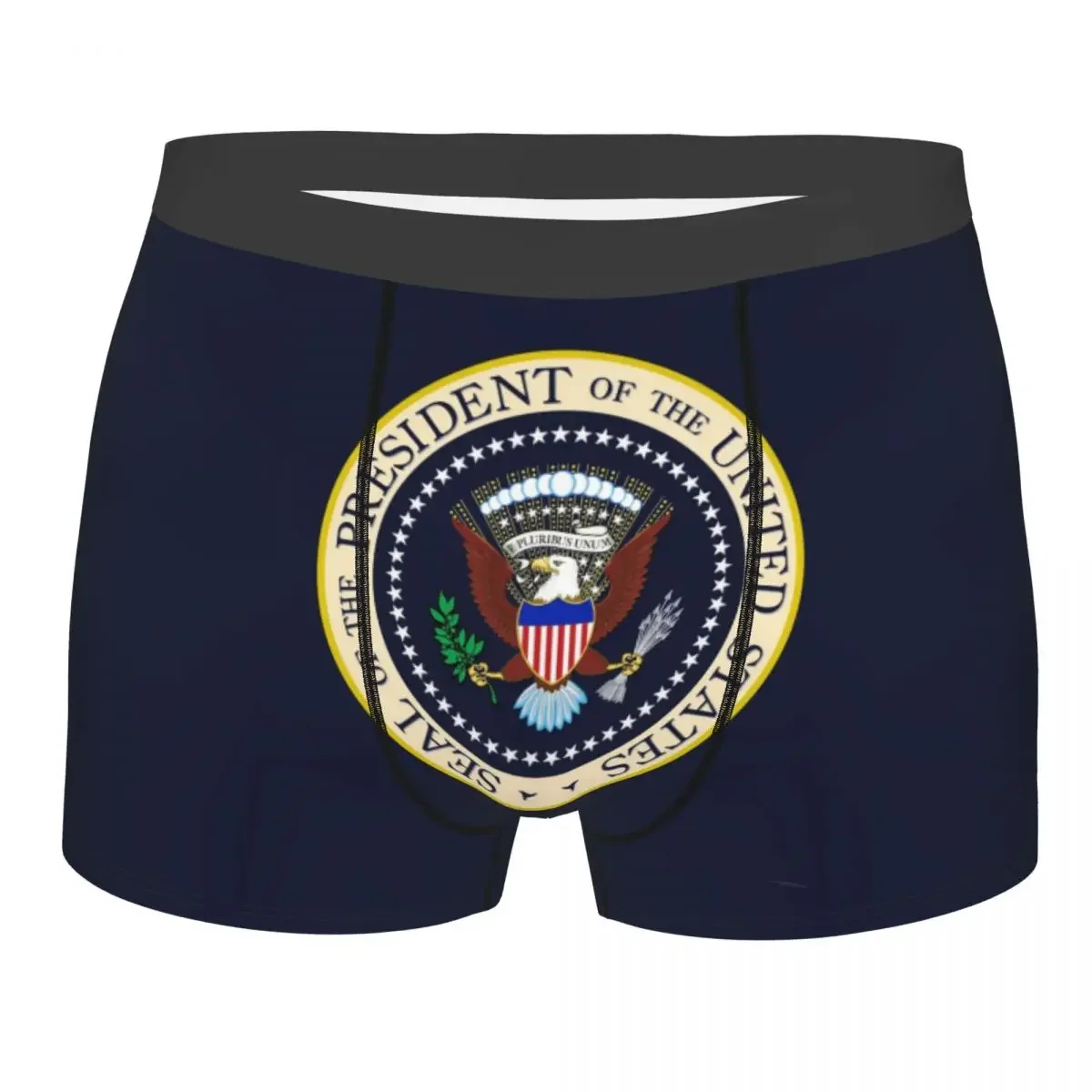 USA President Seal Logo Men's Underwear  Election Vote Donald Trump Boxer Shorts Panties Soft Underpants for Homme