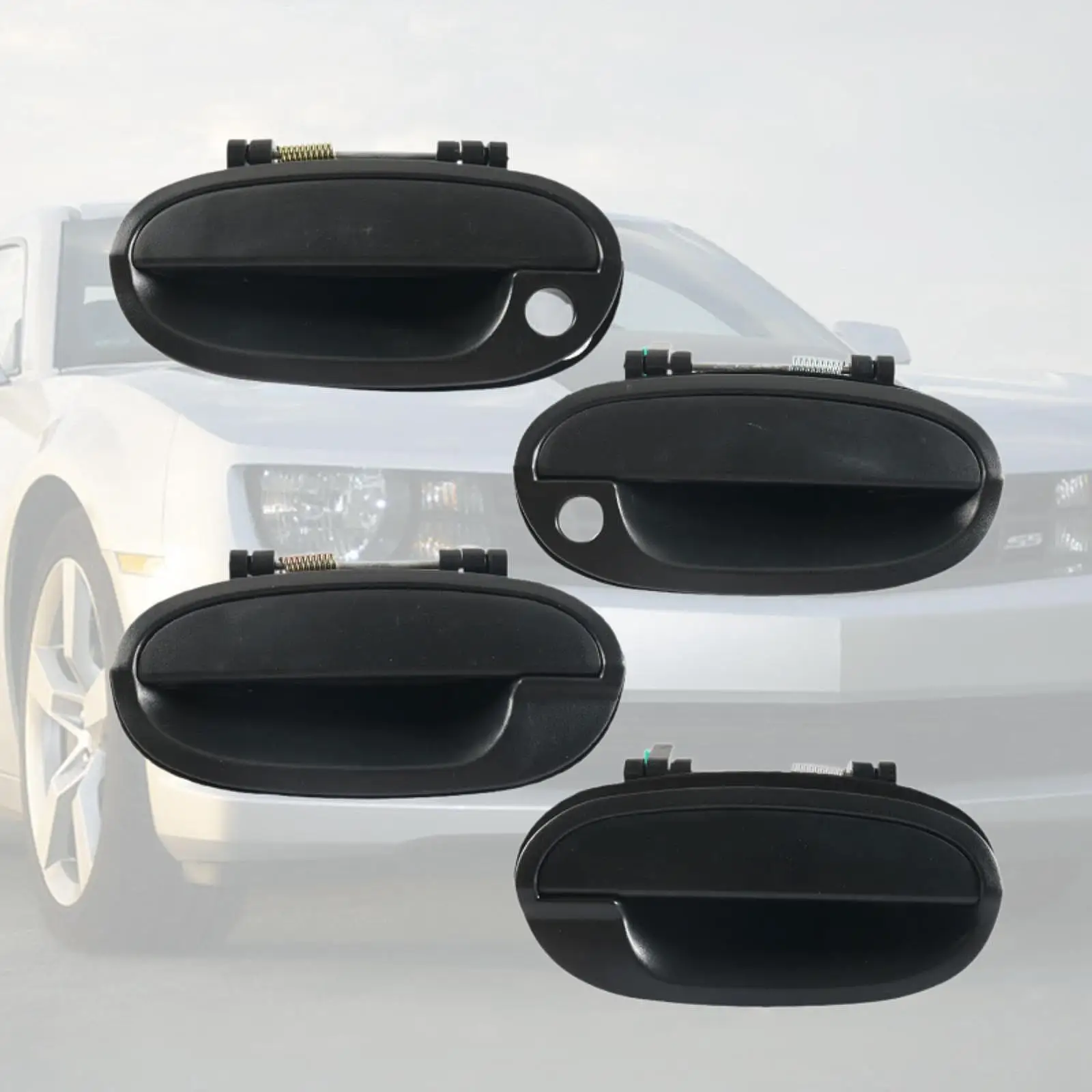 4 Uds manijas de puerta Exterior de coche negro 96601472 96601473 reemplazo para Matiz