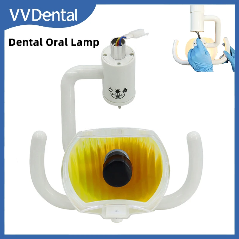 Dental LED Oral Lamp Operation Lamp for Dental Chair Unit Multi-Angle Dental Halogen Lamp Surgical Lighting Shadowless Lamp 50W