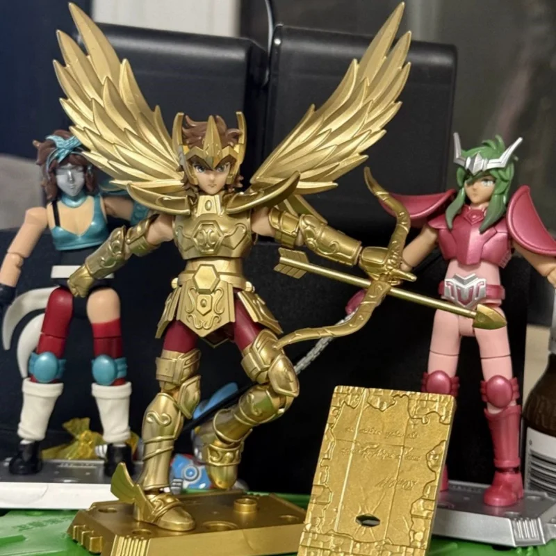 Genuine Saint Seiya Toys Galaxy Version Gold Cloth Aiolos Shura Ikki Shun Movable Animation Peripheral Model Figure Toy Gifts