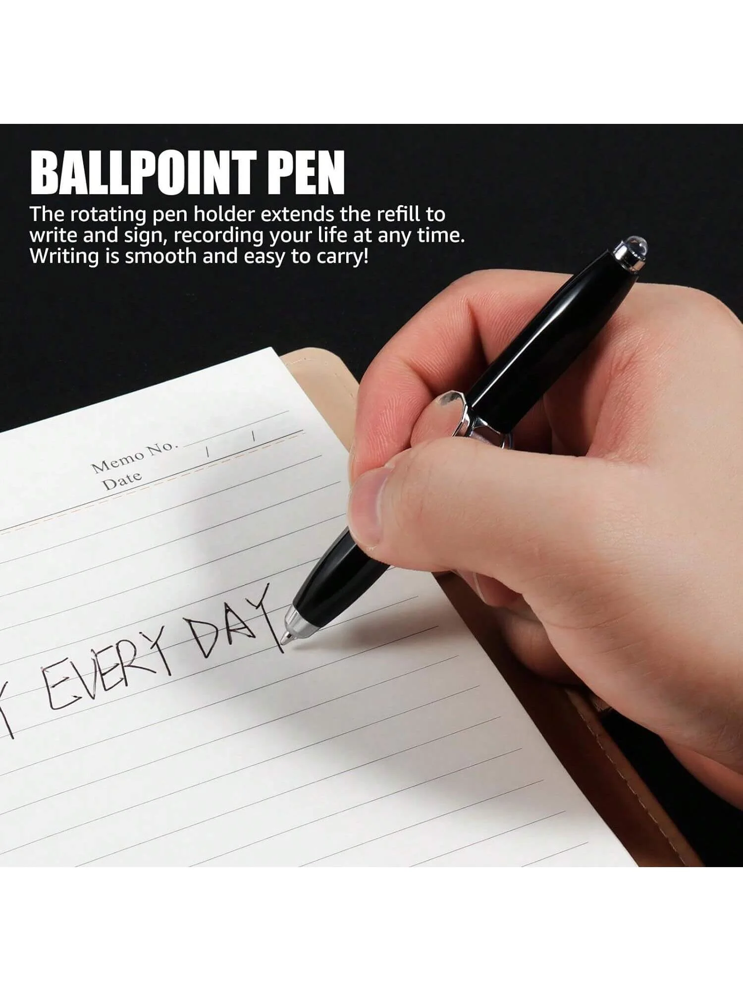 1 Pcs Spinning Fidget Pen Fidget Ballpoint Pen Metal Writing Tool Practical Pen Stress Reducer Ballpoint Pen with LED Light